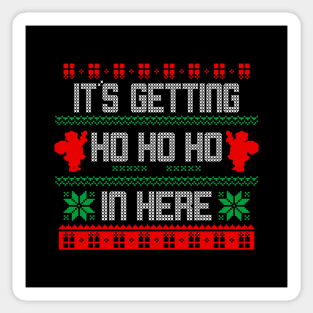 Funny Music Inspired Ugly Christmas Sweater Ho Ho Meme Sticker